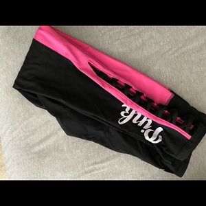 PINK black and pink leggings